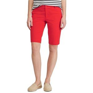 NEW Lauren Ralph Lauren Red Twill Shorts